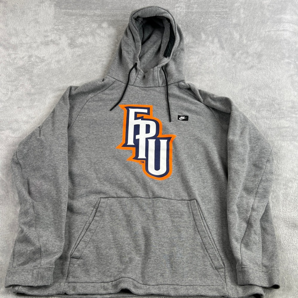 Nike Sportswear Fleece Pullover Hoodie 2XL Grey Mens Swoosh 805128-091 Casual